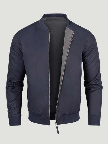 Navy/Charcoal Reversible Bomber Jacket | Fresh Clean Threads